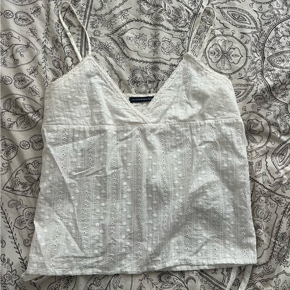 Brandy Melville White Eyelet Camisole